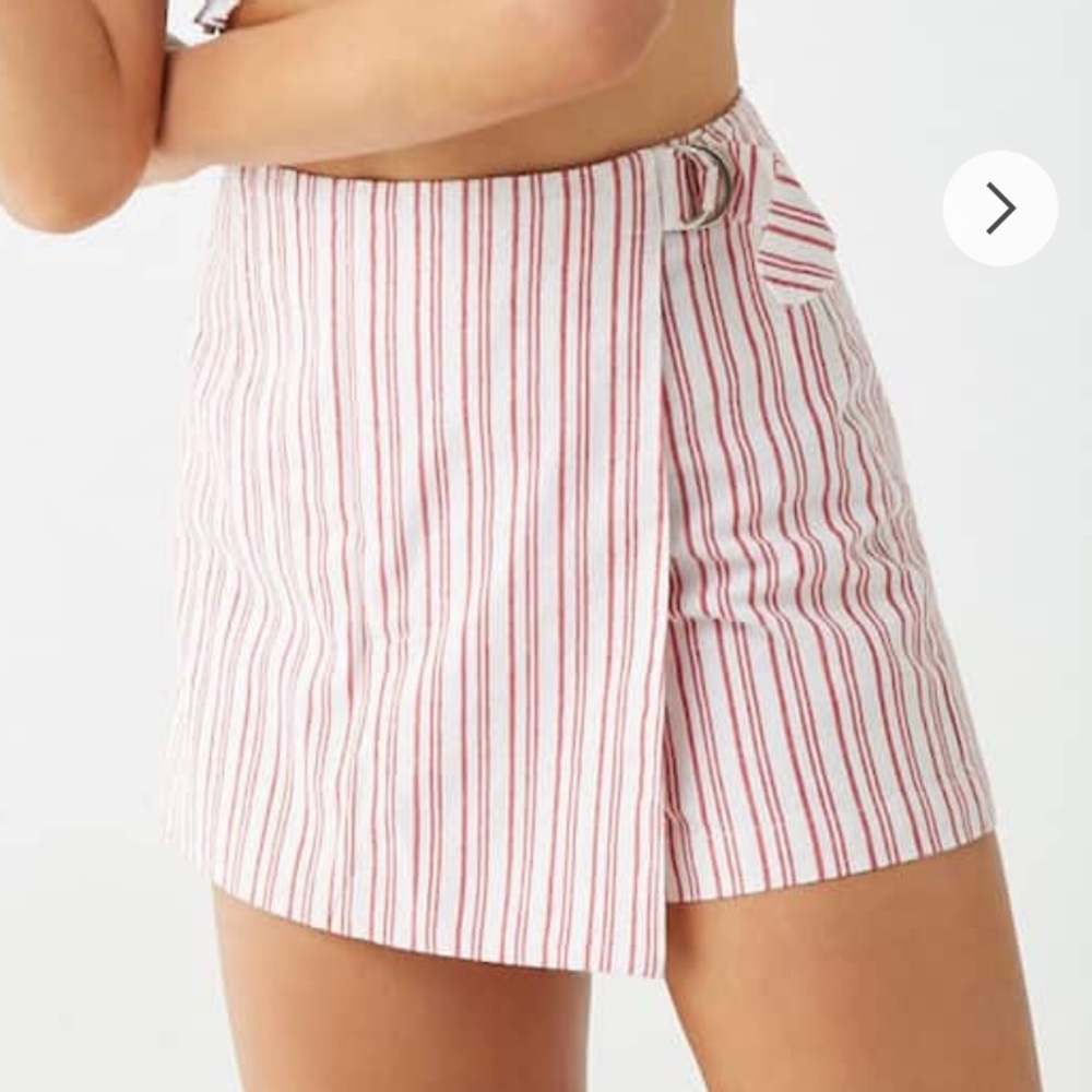 Forever 21 wrap striped skort